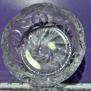 Vintage pinwheel crystal ashtray- large than most crystal ashtrays this like new